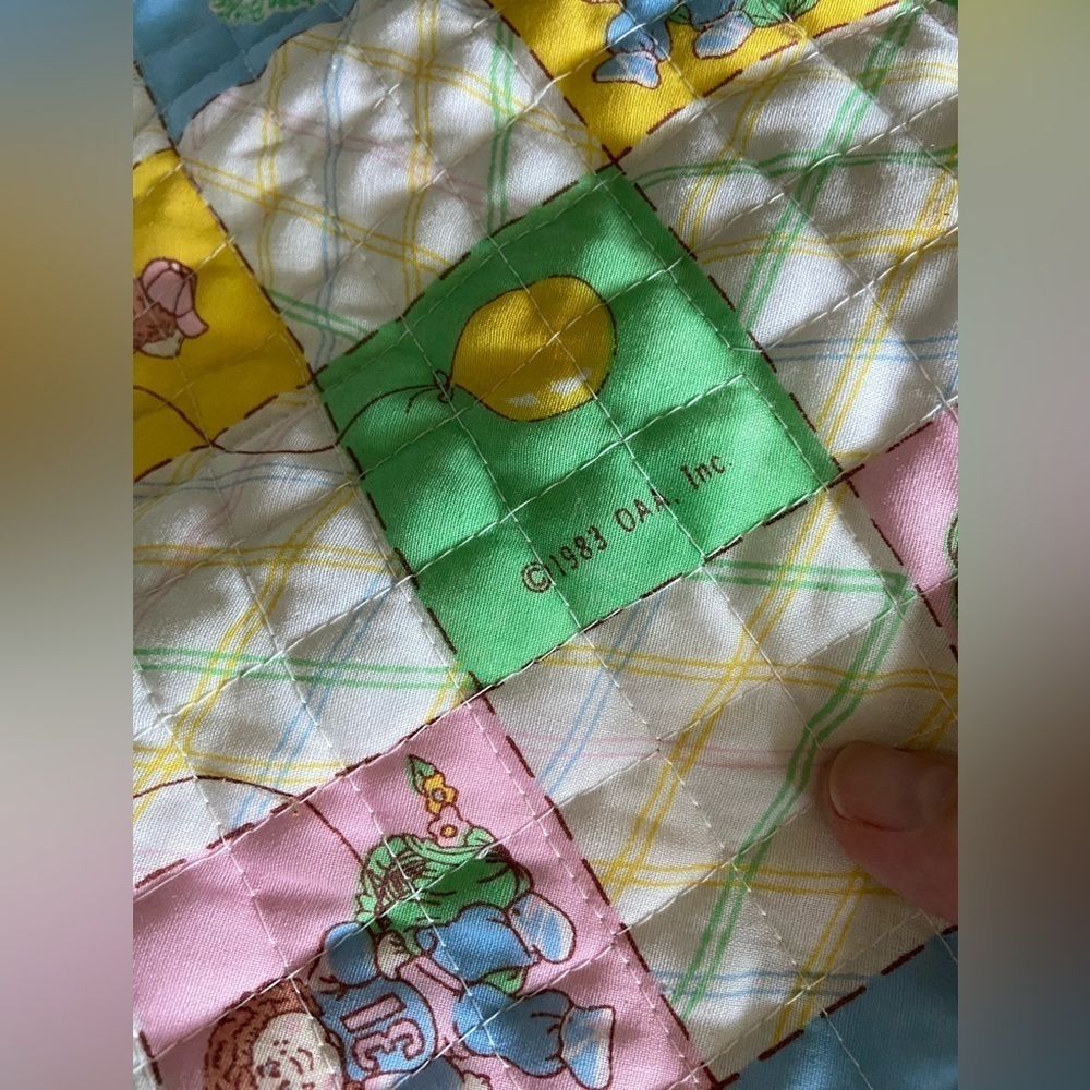 Vintage 1983 Cabbage Patch Kids Coleco Doll Quilted Diaper Bag Purse EUC - Picture 3 of 8